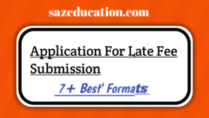 Application For Late Fee Submission