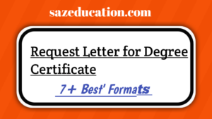 Request Letter for Degree Certificate